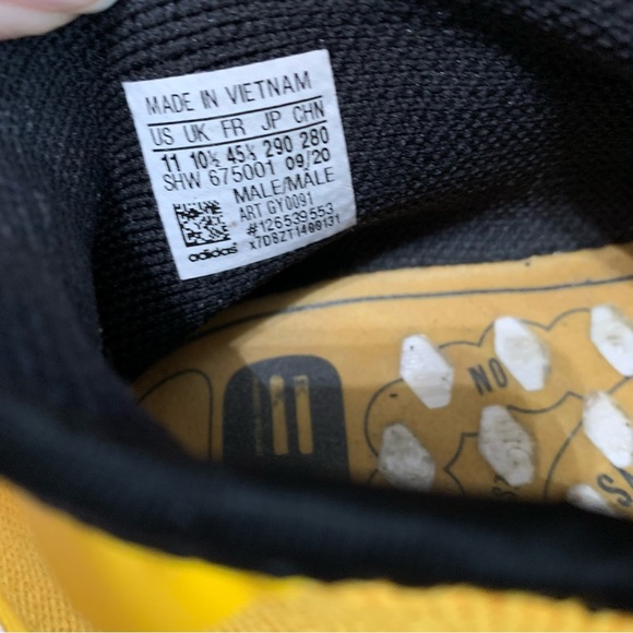 Size 11 Mens - adidas NMD Human Race x Pharrell Sneakers Yellow GY0091 - Picture 9 of 10